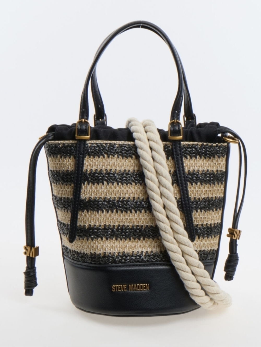 NEW Steve Madden Striped Bucket Handbag